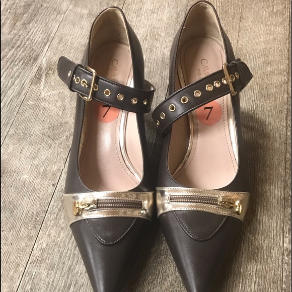 🤩 NWT Cavallini Italian Size 7 Leather Stilettos - Picture 2 of 8